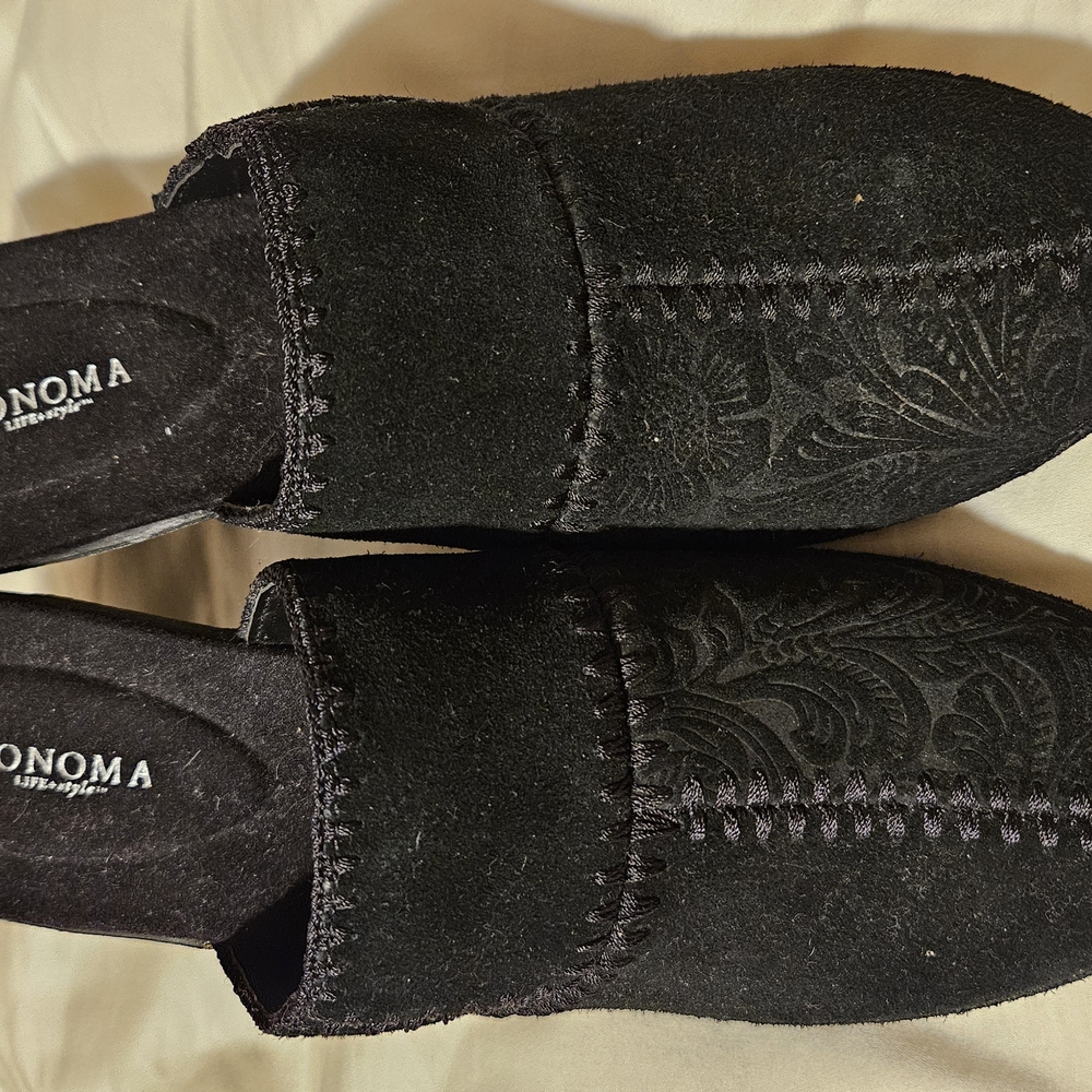 Sonoma Black Suede Slip-On Shoes